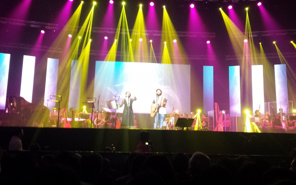 Large scale concert featuring Arijit Singh and full orchestra at Wembley Arena June 2015